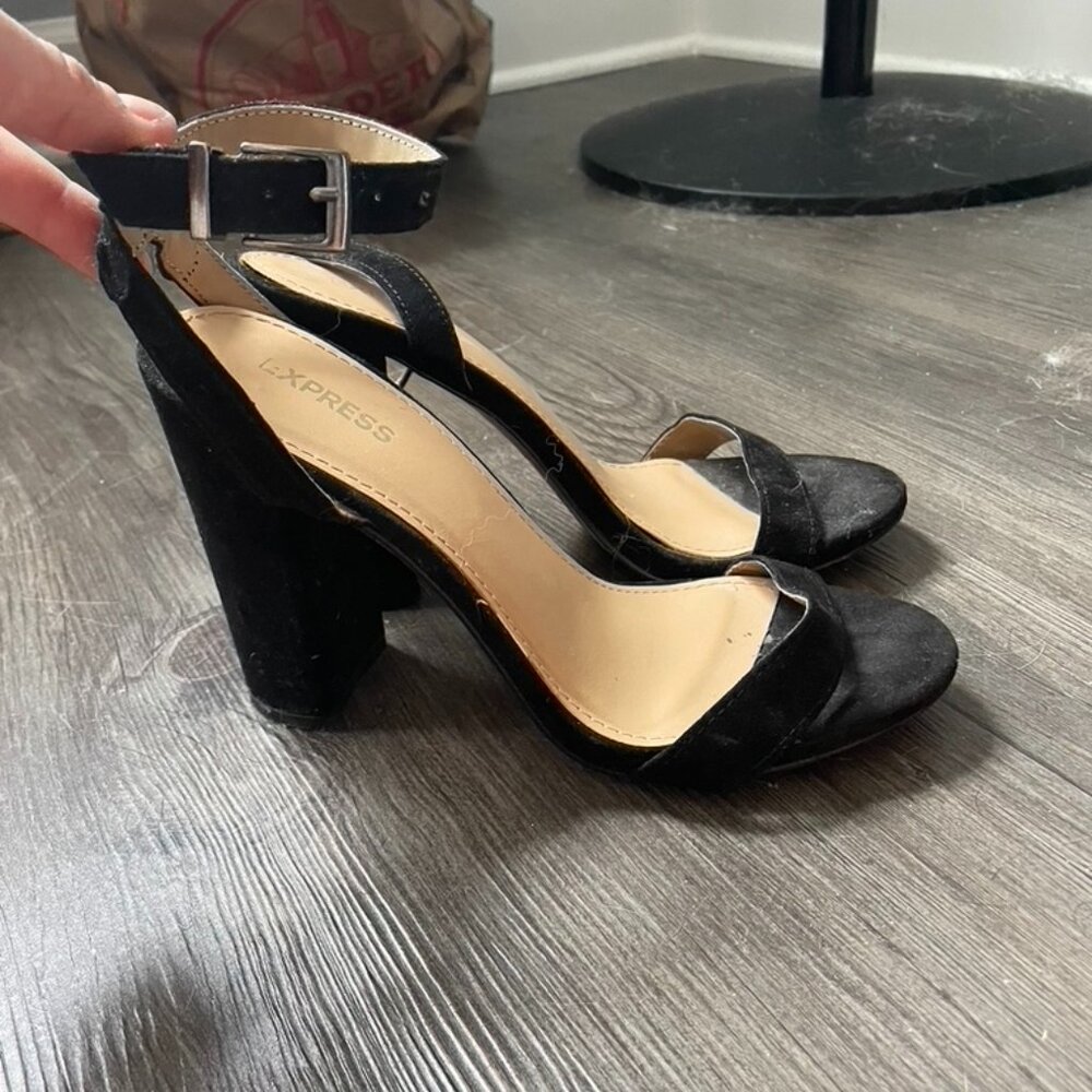 Express Black Heels